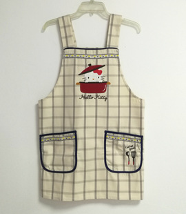 包邮女生围裙韩版时尚厨房反穿女仆工作服 店员日本可爱卡通居家