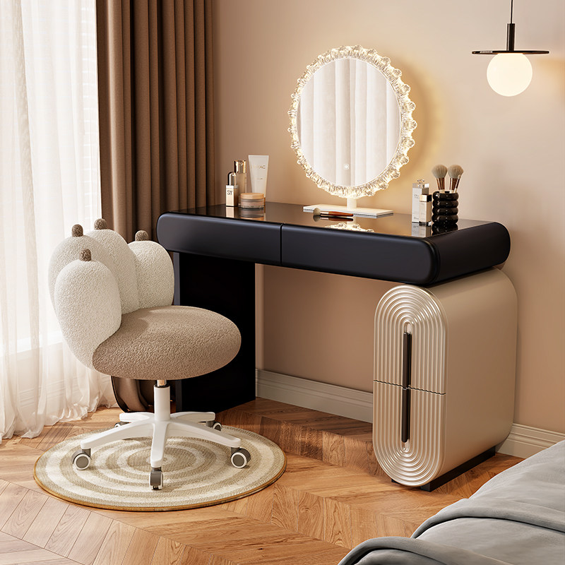 现代简约梳妆台卧室收纳斗柜一体轻奢高级感小型实木化妆桌焕新补,住宅家具,梳妆台/桌,淘宝优惠券,粉丝福利购,淘宝优惠卷