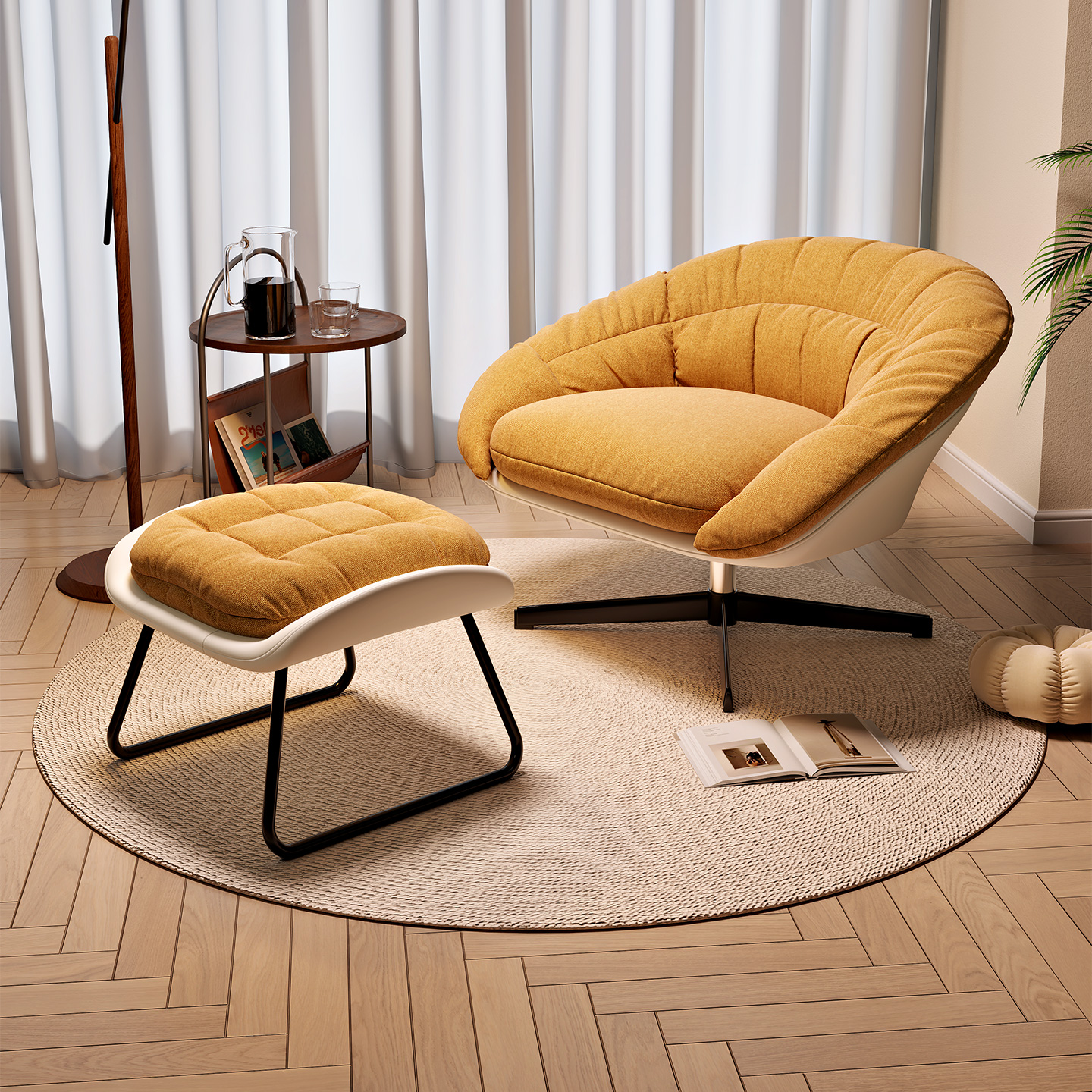 25复古风人体工学摇摇椅