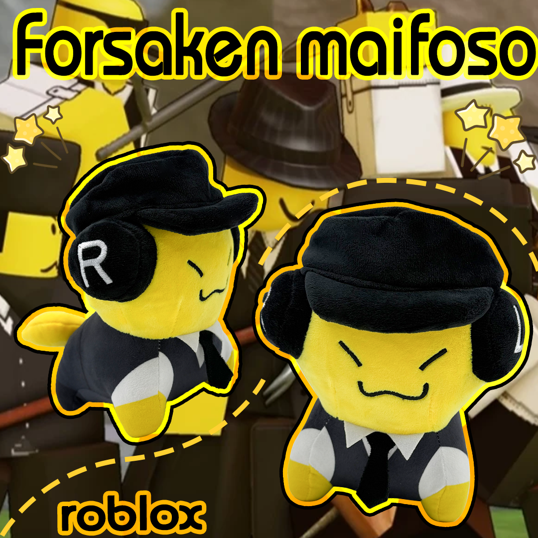roblox被遗忘的游戏Forsaken maifoso公仔古比兔黑手党毛绒玩具