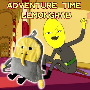 Adventure Time探险活宝长腿柠檬公爵包长抱枕毛绒玩具背包挂件