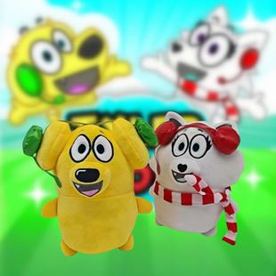 耳机狗毛绒玩具可爱桌伴公仔儿童纪念礼物 跨境可爱Snowi&Tyler