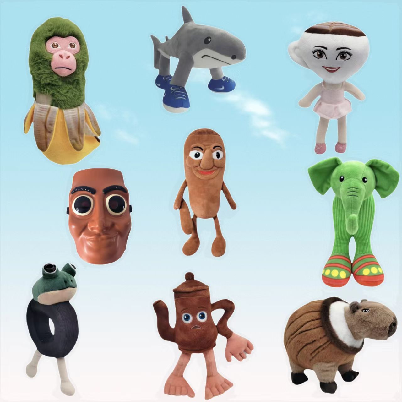 新款tung tung tung sahur通通木棍人系列lirili larlla毛绒玩具