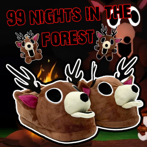 跨境爆品森林中的99夜99nights in the forest毛绒拖鞋居家保暖鞋