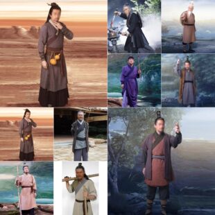 古代棉麻古装秦朝男士汉朝渔民群演春秋战国老百姓老前辈农民樵夫