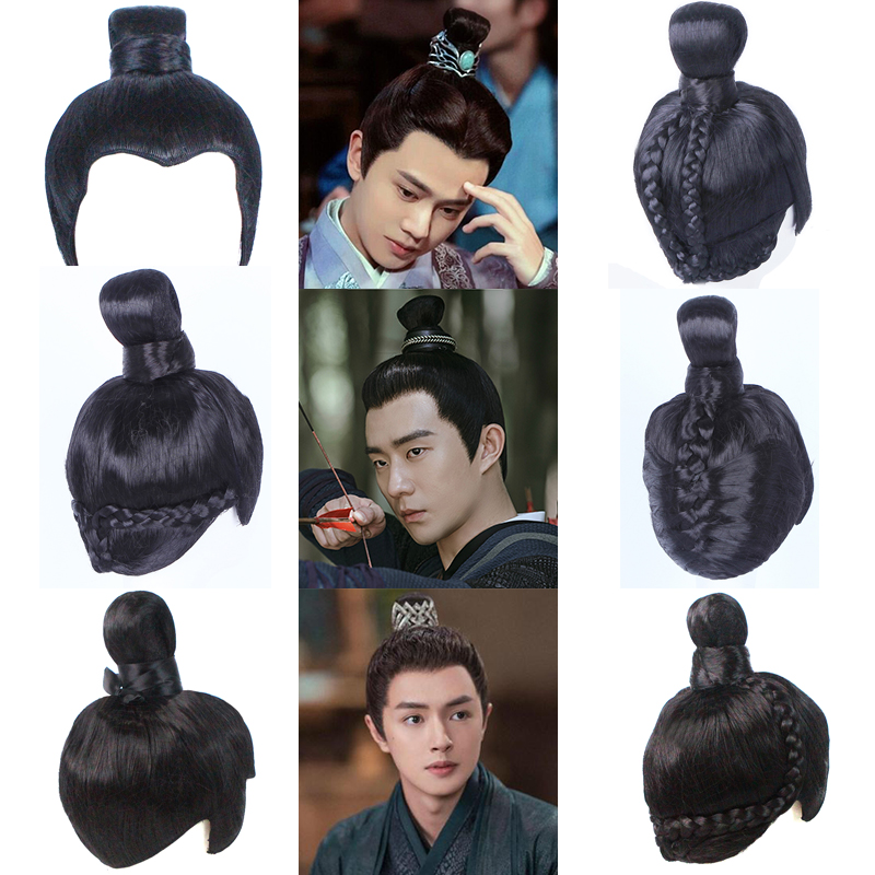 整顶男士假发套古风高温发丝头套
