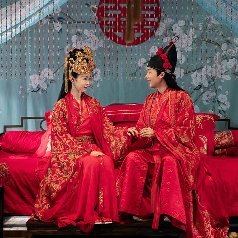 影视古装赘婿郭麒麟同款婚服中式婚礼汉式结婚喜服成亲演出服