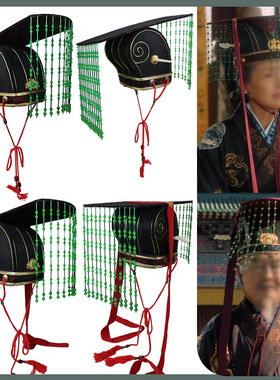 帝王汉服礼冠大宋宫词帝王帽珠帘天子平顶冠冕帽古代诸侯帝王头饰