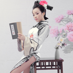 送大样片经典清朝服装影楼摄影旗袍性感主题淡雅小清新写真慵春