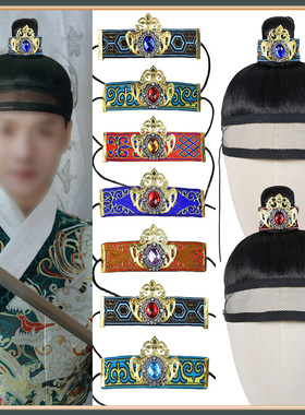 古装一体头套束发发带古风头饰品多款头冠明制抹额假发套男女网巾