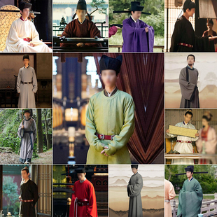 李白杜甫状元郎圆领袍书生员外影视古装唐朝宋朝男士服装大臣皇帝