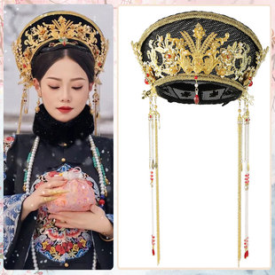 清宫旗头皇后朝服钿子朝冠如懿传延禧攻略头饰剧组道具钿帽帽子