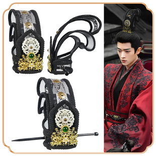 三国影视帽子头冠皇帝大臣发冠头饰头冠发髻汉服秦汉古装发束帽子