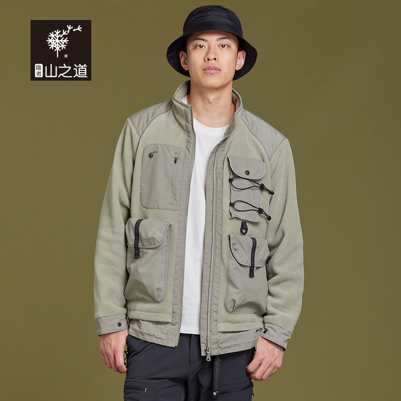 秋冬抓絨衣透氣輕量徒步戶外夾克