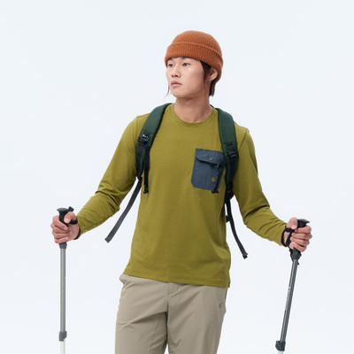 隐者山之道二代溟波华夫格长袖T