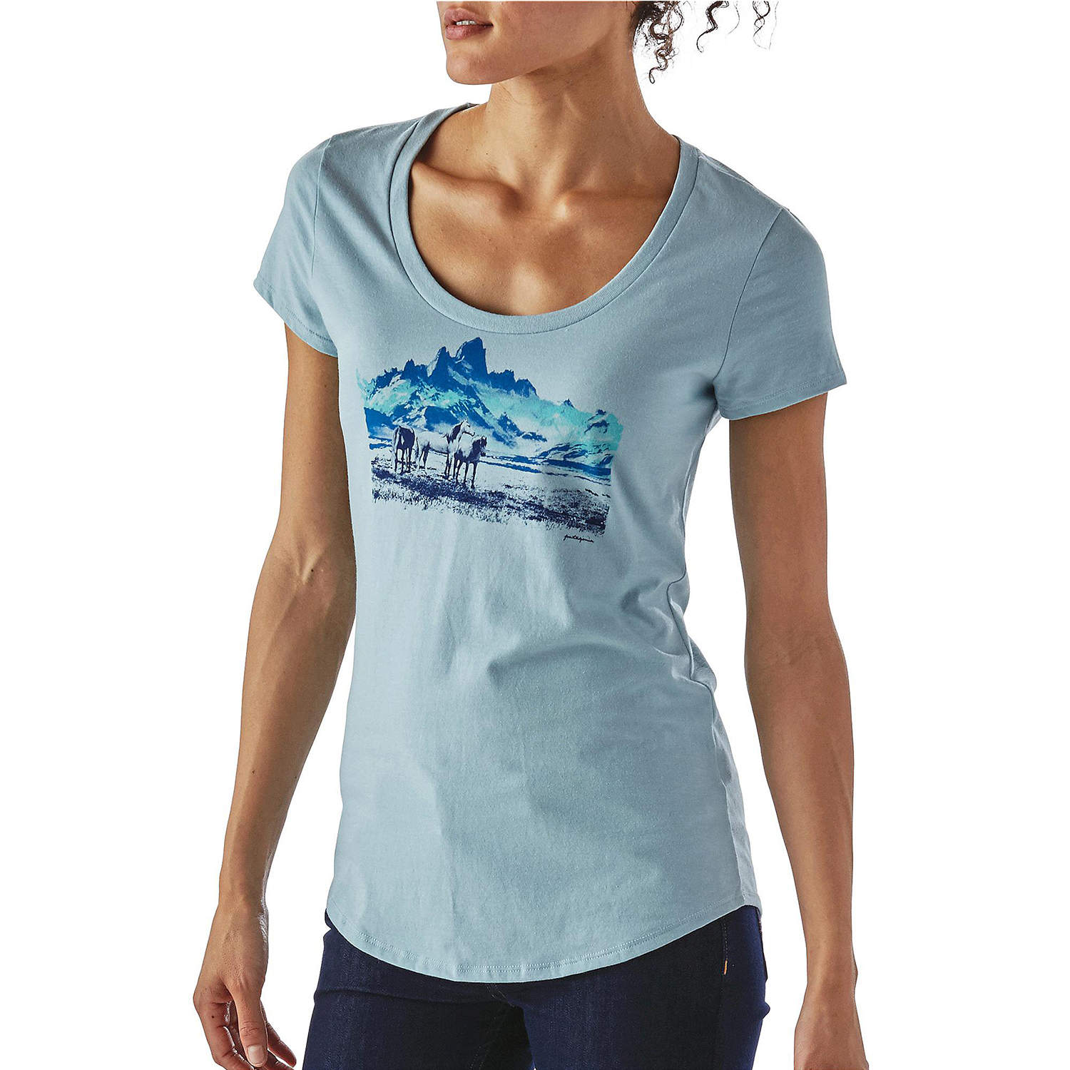 T-shirt sport pour femme PATAGONIA à manche courte en coton - Ref 2027420 Image 2