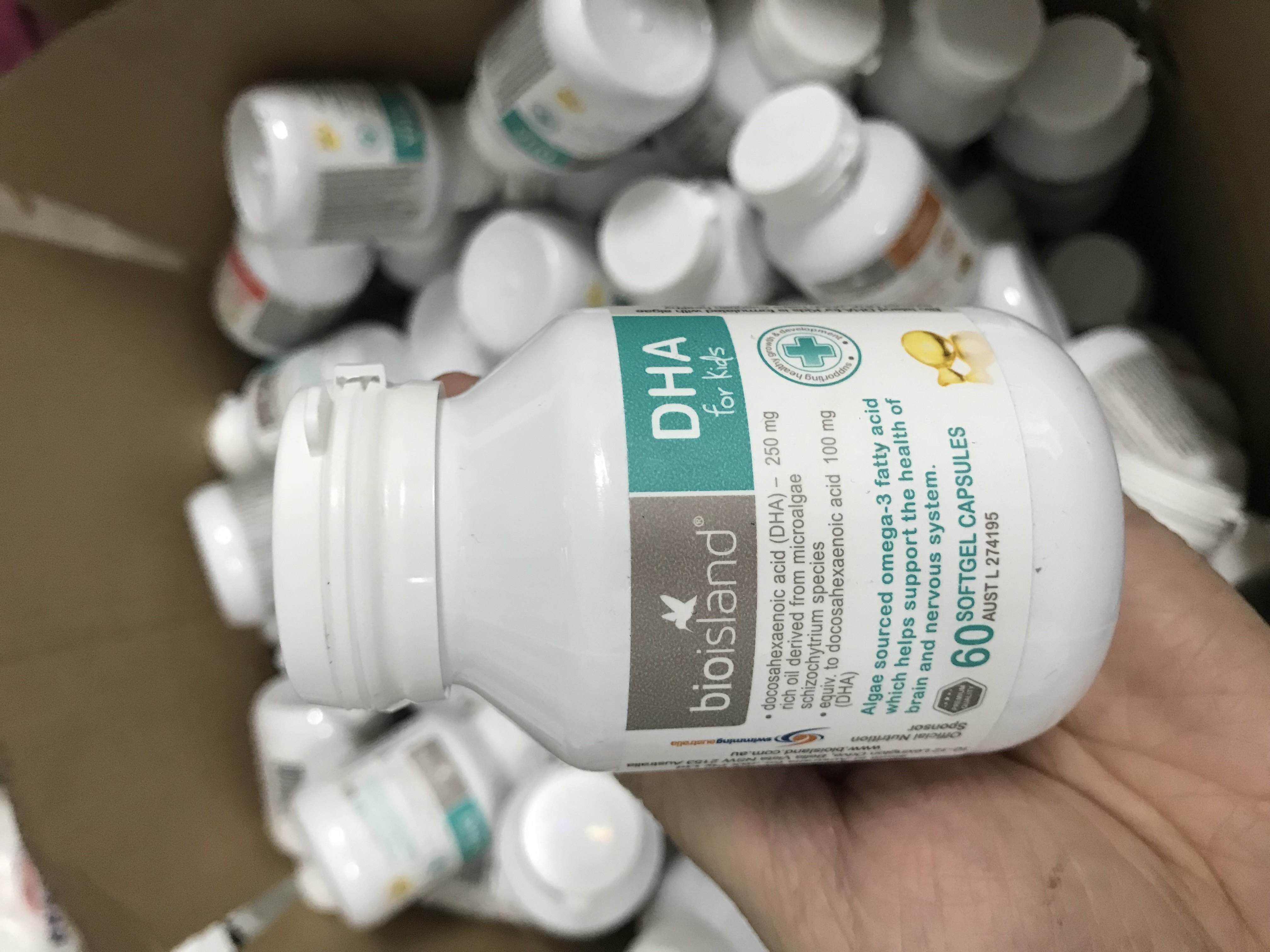 现货26年到期澳洲bio island婴幼儿童DHA海藻油胶囊60粒
