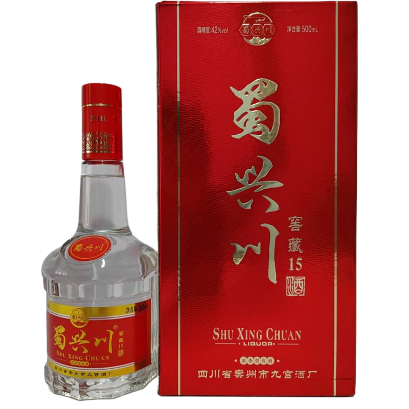 柔和42度五粮浓香型大曲纯口粮白酒蜀兴川固态发酵窖藏礼盒装优级