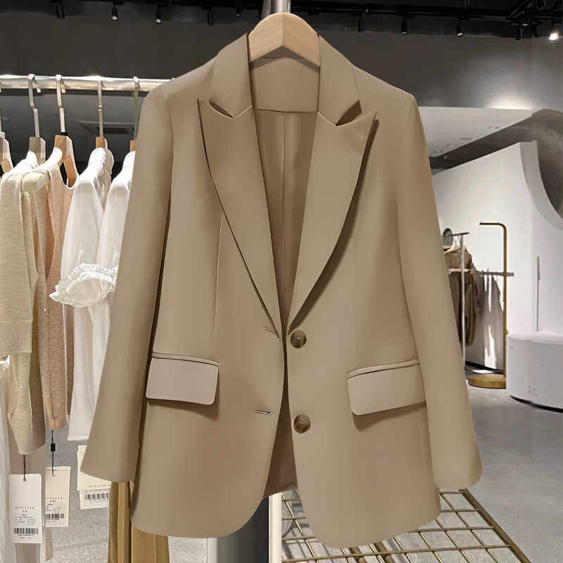 胖MM大码西装外套女2025春秋新款宽松休闲显瘦气质小西服200斤,女装/女士精品,常规大码外套,淘宝优惠券,粉丝福利购,淘宝优惠卷