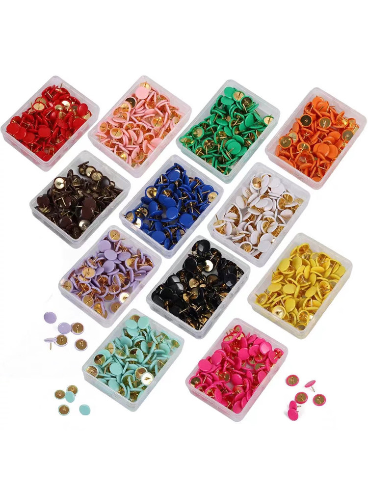 10格10色盒装彩色图钉包塑平头圆球钉工字钉大头钉软木毛毡板按钉,文具电教/文化用品/商务用品,文创/手作/文化用品,淘宝优惠券,粉丝福利购,淘宝优惠卷