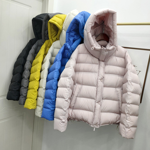 排骨羽绒服女时尚气质加厚新款泡芙保暖绒子含量90连帽面包服外套