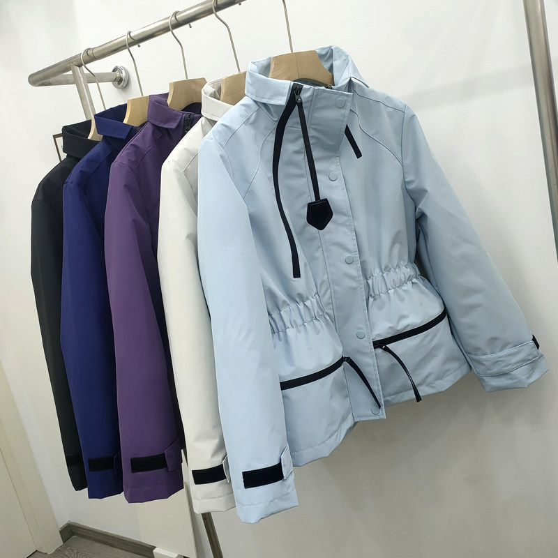 2025冬季新款羽绒服女冲锋衣立领时尚收腰显瘦90鸭绒派克网红外套