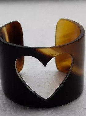 天然牛角镂空雕刻手镯时尚复古