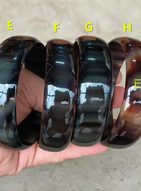 简约圆润复古个性直面牛角手镯