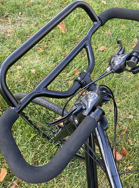 700c旅行车复合蝴蝶把大回车把野狼长途郊游车铝合金改装车把25.4