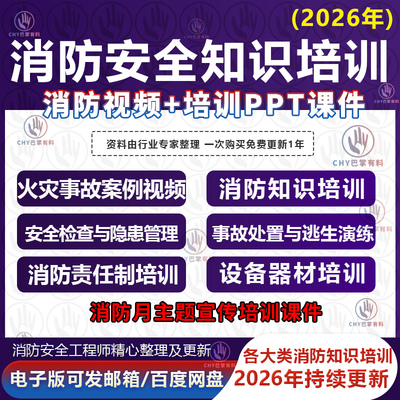 2026消防安全教育培训安全知识课件PPT火灾事故案例警示视频资料