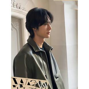 皮衣外套男宽松显瘦上衣痞帅皮 2025年早春新款 春款 王一博明星同款