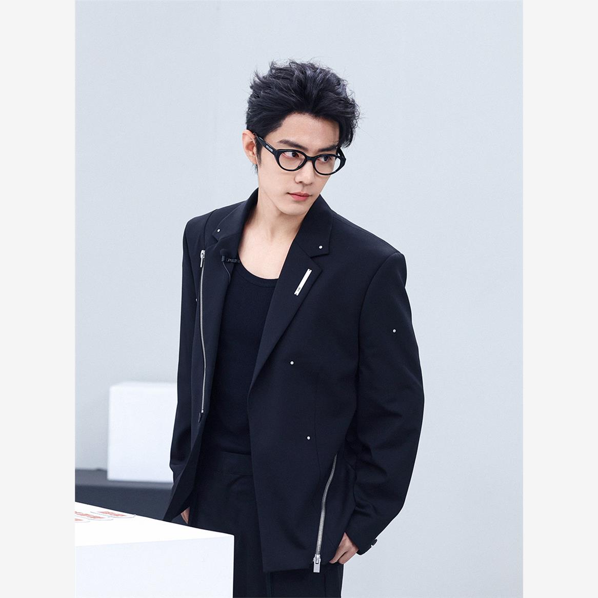 冬款肖战同款春秋西装拉