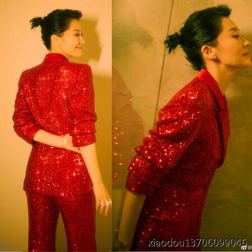 新款2025明星许晴同款红