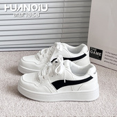 环球厚底透气小白鞋 百搭学生ins潮校园风休闲板鞋 女2025夏季 新款