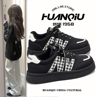 环球小香风巨好看小白鞋女款2026春秋新款百搭学生校园风休闲板鞋