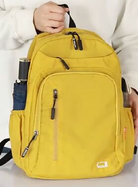 2026水杯位字母图案后防盗暗袋小巧便携男女双肩大学生小书包游玩