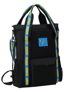 2026织带撞色竖款方形三用男女手提单肩双肩大中学生书包拉杆套带