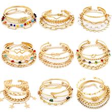 金属简约百搭手链女Twist metal simple diamond bracelets women
