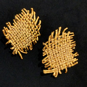 versatile 925银针编织金属轻奢耳钉精致耳环Woven metal Earring