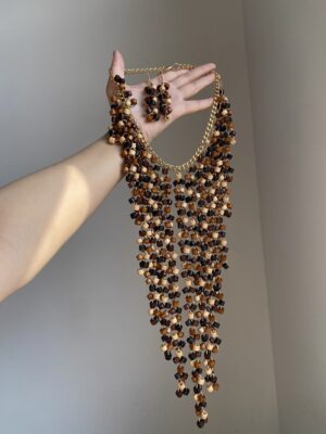 necklace women波西米亚复古木质串珠项链小众民族风秋冬夸张配饰