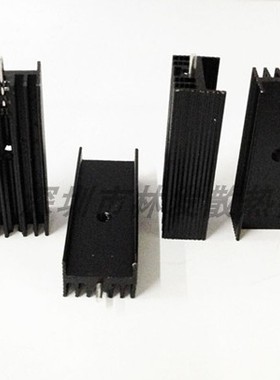 纯铝散热片15*11-50MM 黑色带针优质散热器 TO-220三极管等专用