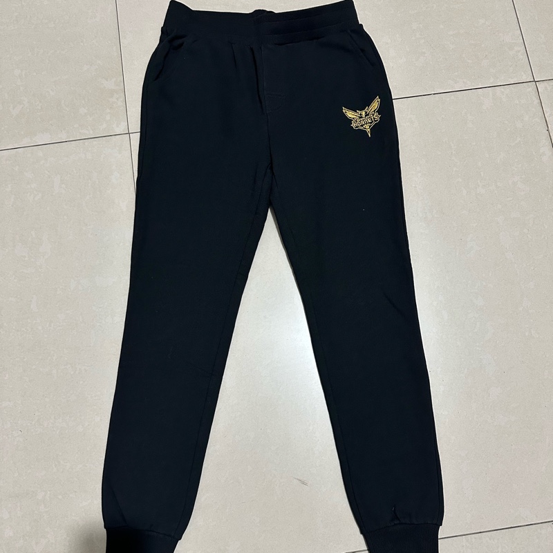 韩国外贸男女同款毛圈刺绣小标卫裤