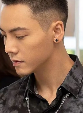 2024新款耳环轻奢耳钉925纯银针女小众黑色爆款高级感耳饰