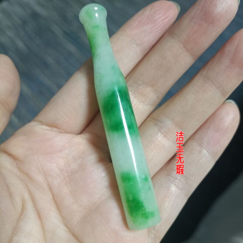 天然玉石色烟嘴烟具冰糯种飘阳绿三色石英玉玉石过滤嘴烟嘴烟具