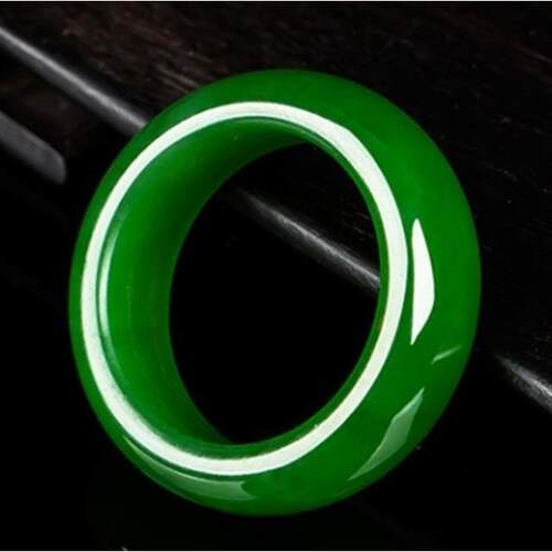 绿色戒指和田玉色指环扳指新坑菠菜绿指环男女款玉石尾戒仿和