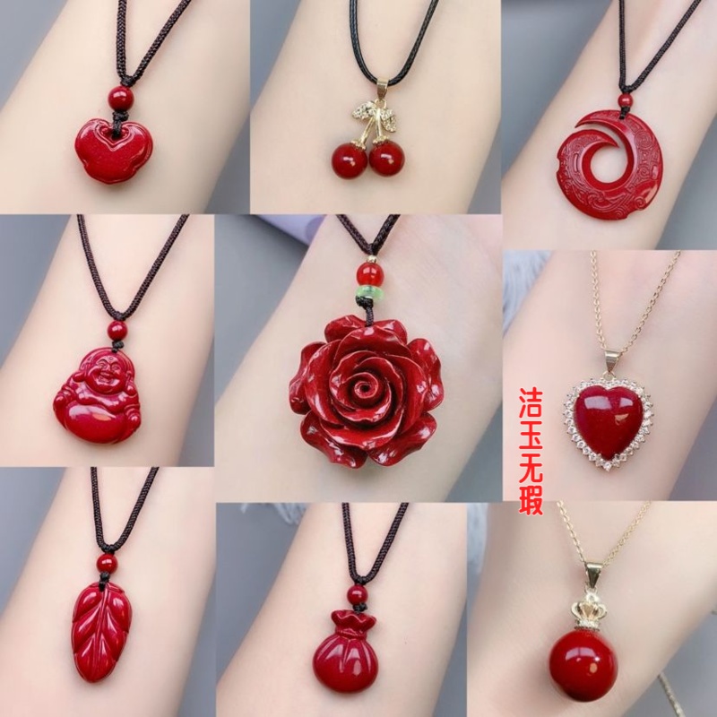 朱砂项链高含量砂塔链妈妈锁骨链吊坠女