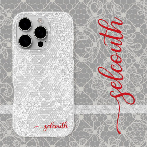 透明蕾丝手机壳链条斜挎