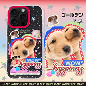 PaPaPa制造局 萌萌金毛puppy 透明星星背板亮闪可爱动物适用17promax手机壳15pro手机保护套16promax