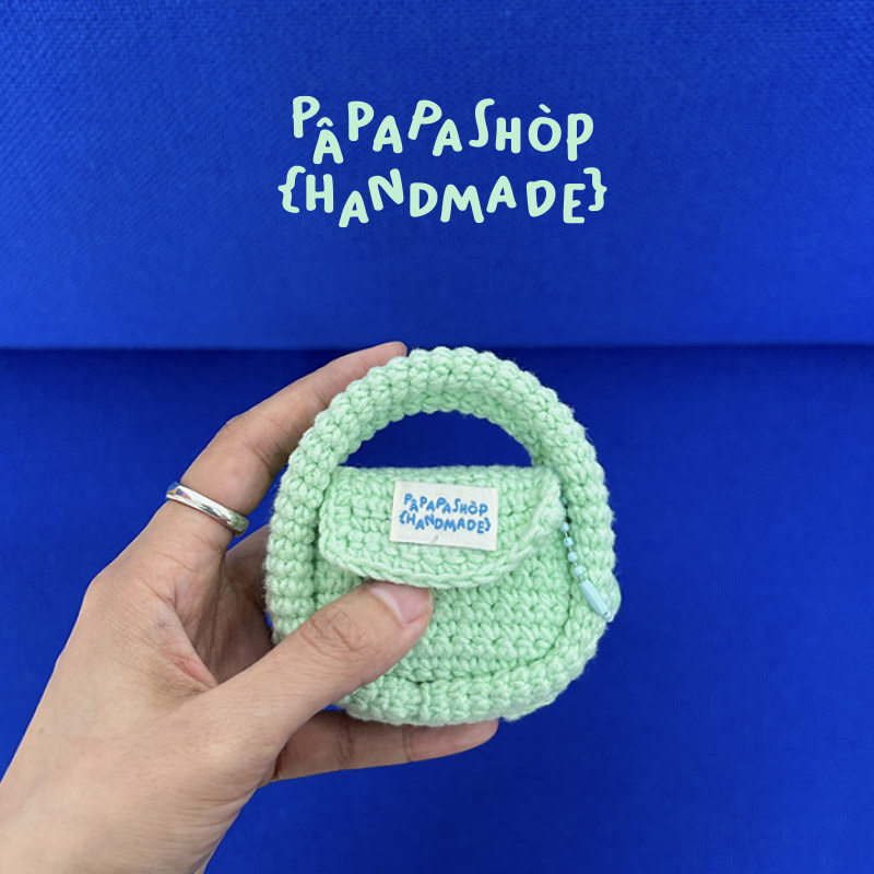 缤纷夏日马卡龙少女心手工针织适用于苹果airpods华为Freebuds4通用耳机保护套