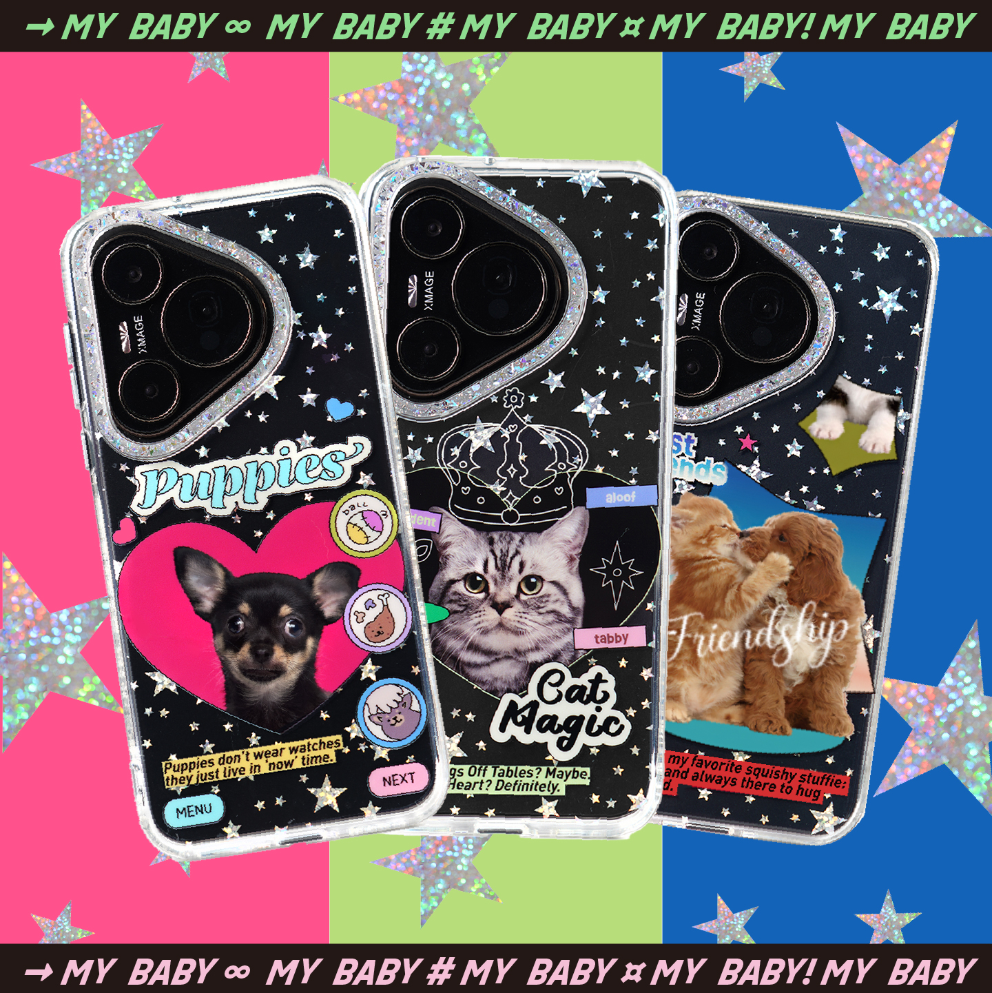 PaPaPa制造局 【复古动物系列】可爱原创透明亮闪适用于华为mate70手机壳P70P华为mate60pro保护套